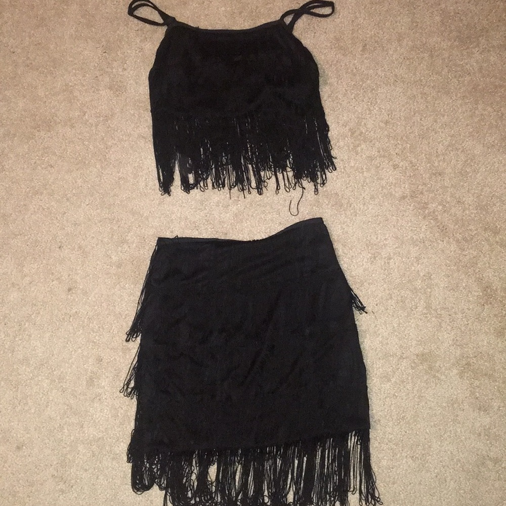 Fringe skirt and top